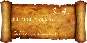 Kálló Attila névjegykártya