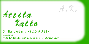 attila kallo business card